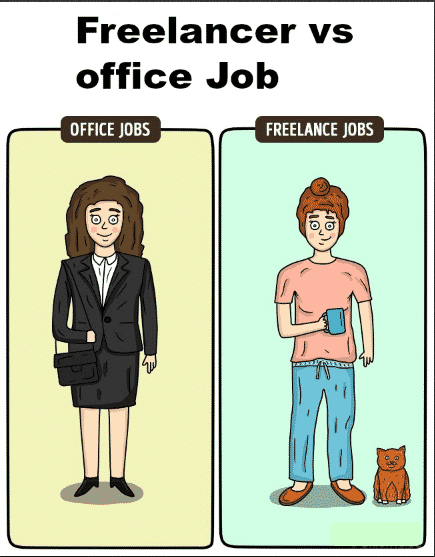 freelancing vs office job