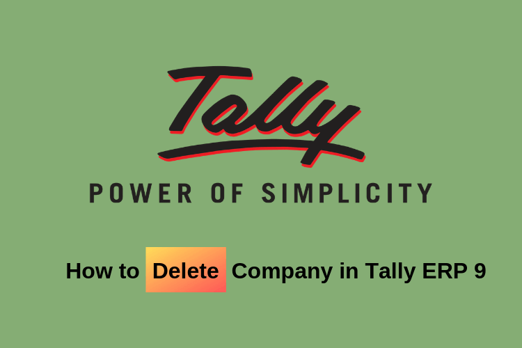 how to delete company in tally