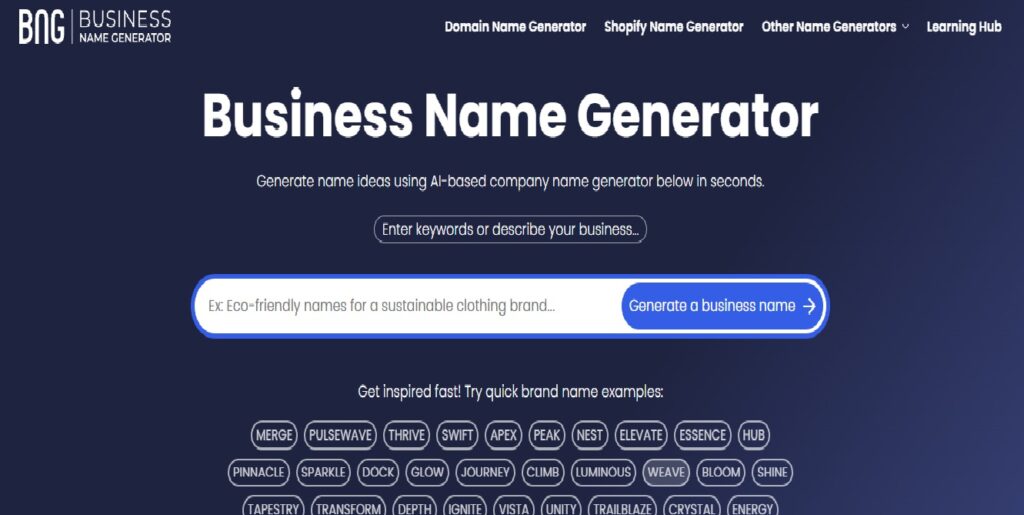 Business name Generator