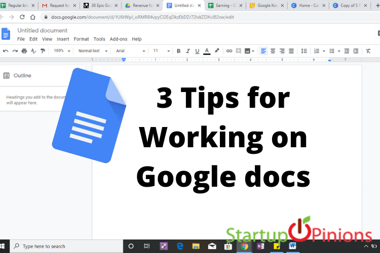 3 Tips for Working on Google docs