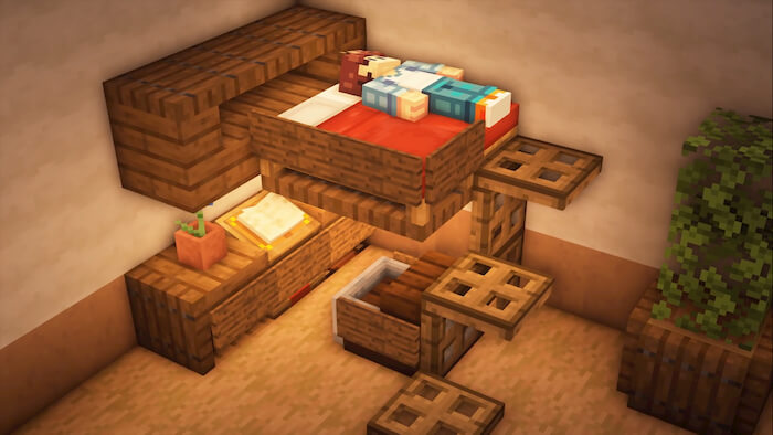 Mini Bedroom In Minecraft