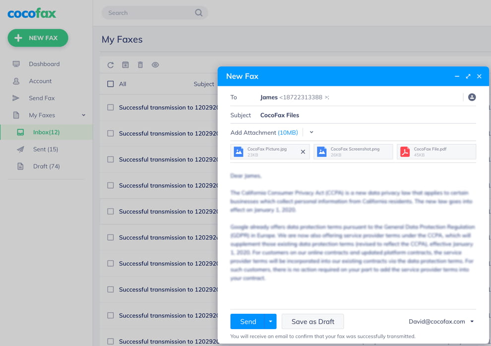 cocofax mail