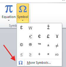 microsoft word symbol