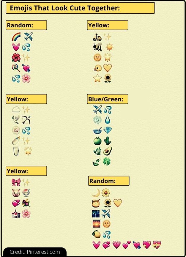 emojis that look cute together for snapchat