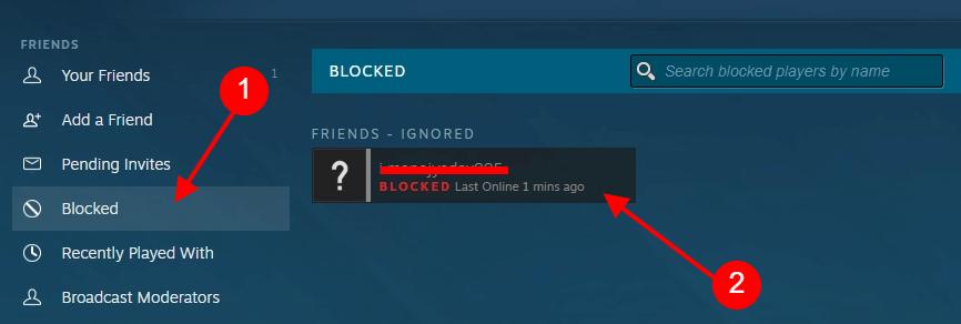 unblock someone on steam