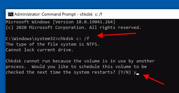 disk scan windows 10 cmd