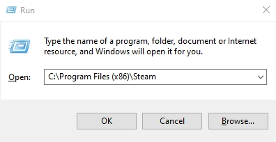 open steam directory location