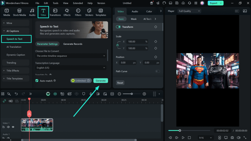 Wondershare text to speak